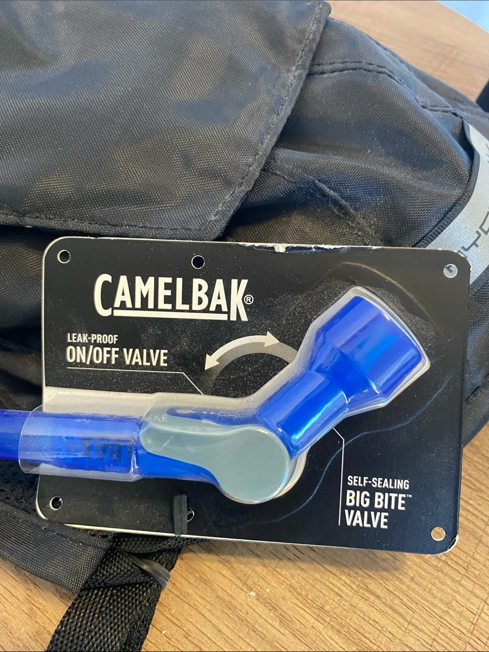 CamelBak Hydrobak Black Hydration Backpack with Blue Tube Big Bite Valve NWT